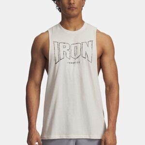 UNDER ARMOUR Project Rock Iron Paradise Men's tank 3XL Loose fit Stone NWT